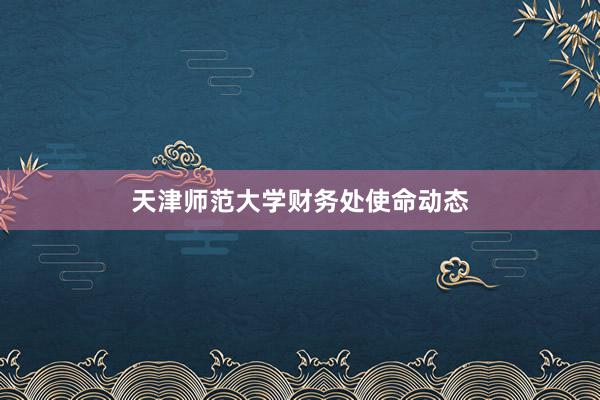 天津师范大学财务处使命动态